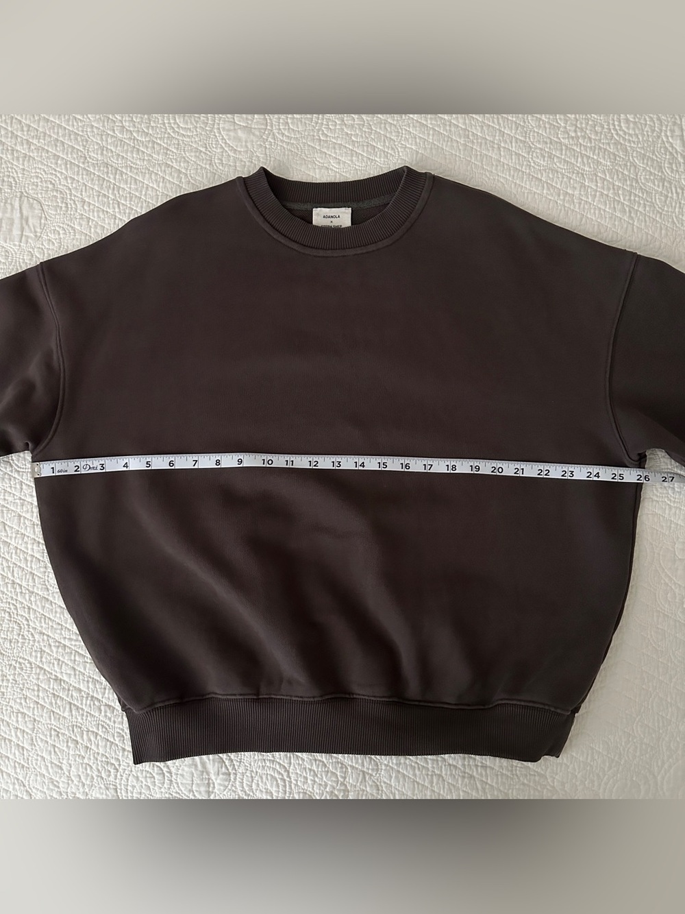 Adanola x Steph Shep Skyline Oversized Sweatshirt Dark Brown Crewneck - Picture 8 of 15